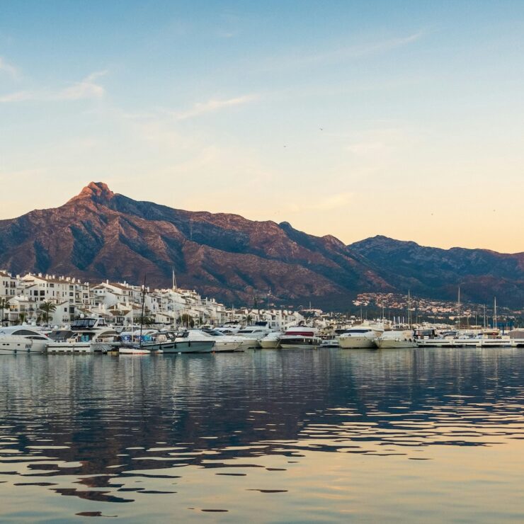 Boats in Puerto Banus with La Concha View