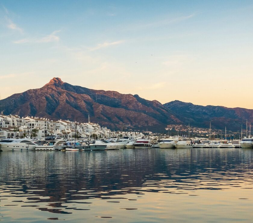 Boats in Puerto Banus with La Concha View
