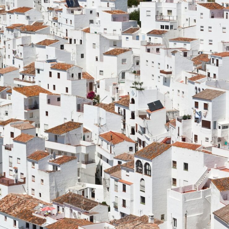 Spanish white houses view