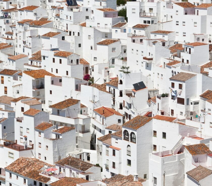 Spanish white houses view